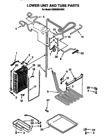 Lower unit and tube