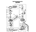 Whirlpool DU8960XB0 pump and motor diagram