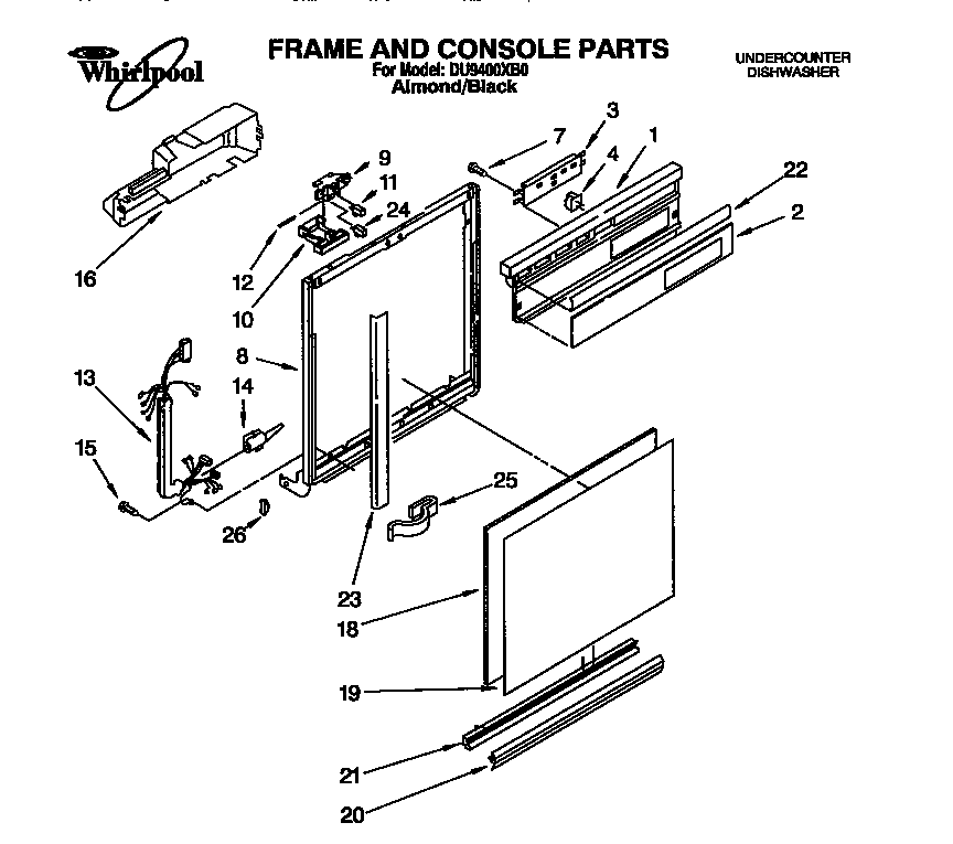 Frame and console