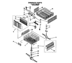 Whirlpool DU9400XB0 dishrack diagram