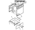 Whirlpool RF362BXBW0 door and drawer diagram