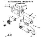 Whirlpool MS1451XW0 magnetron and air flow diagram