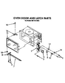 Oven door and latch