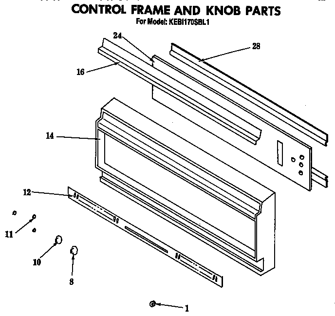Control frame and knob