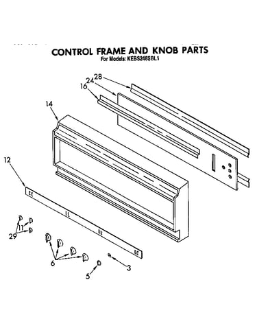 Control frame and knob