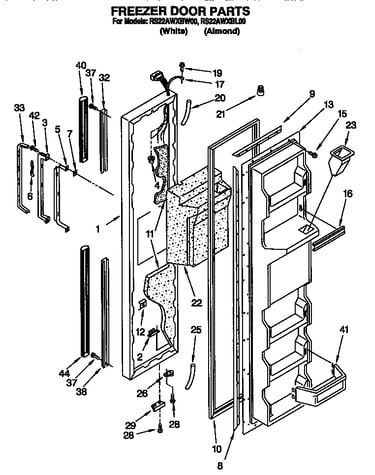 Freezer door