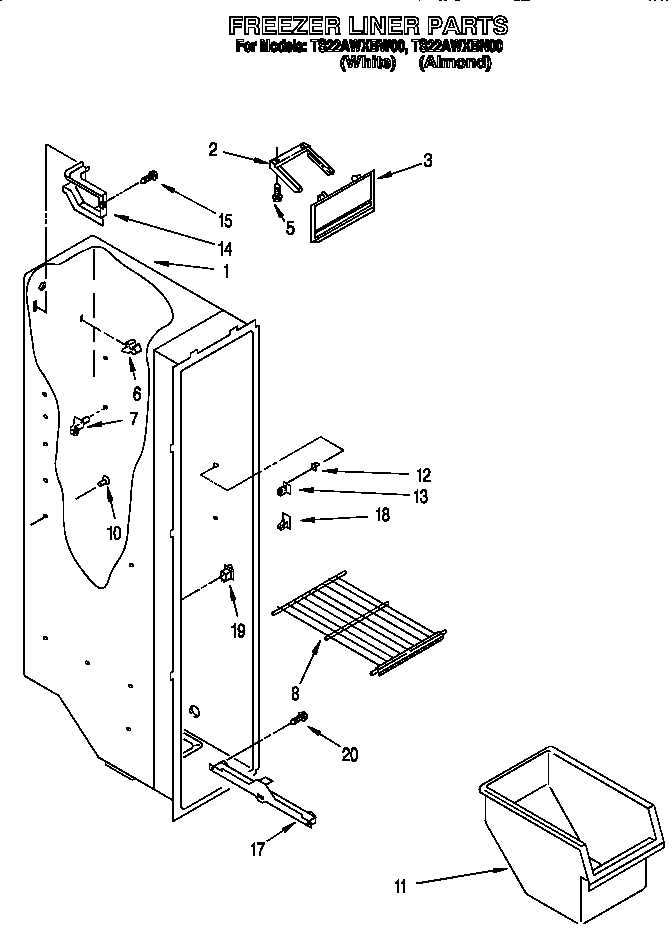 Freezer liner