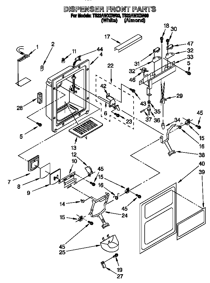 DISPENSER FRONT