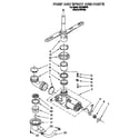 Roper WU1000Y0 pump and spray arm diagram