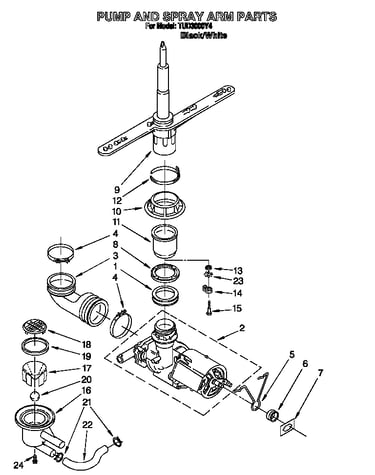 Pump and spray arm
