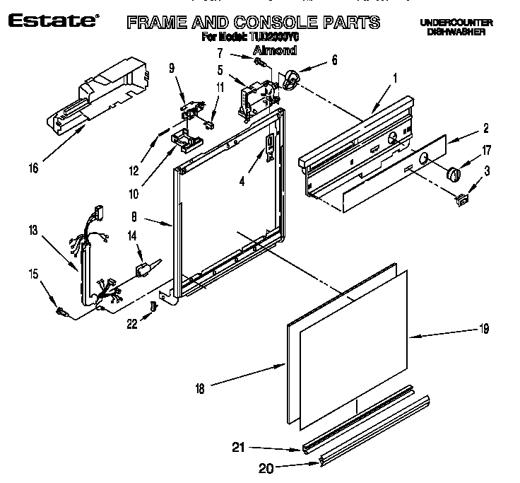 Frame and console