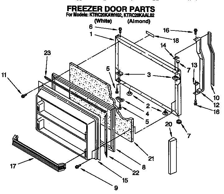 Freezer door