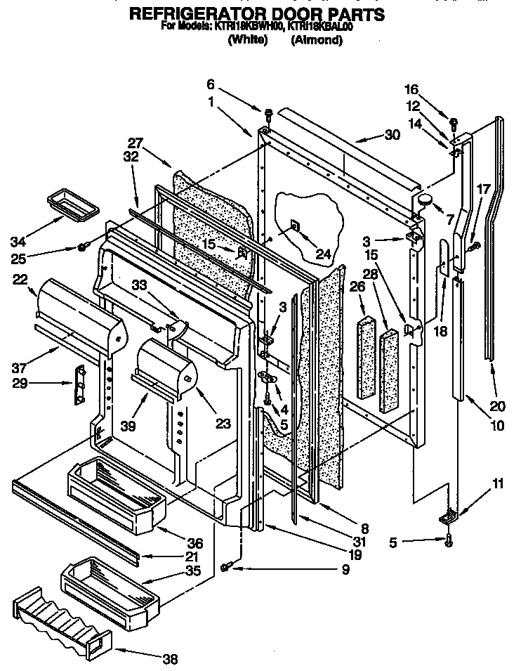 Refrigerator door