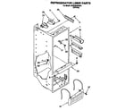 Whirlpool 3VED23DQAW01 refrigerator liner diagram