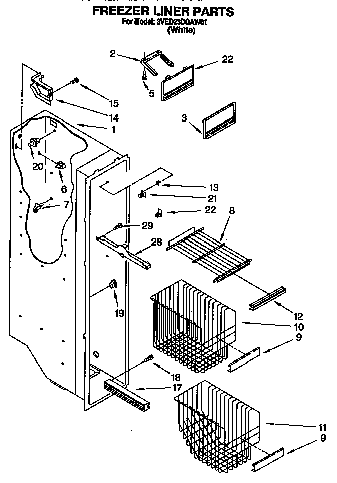 Freezer liner