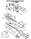 Motor and ice container