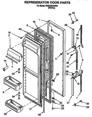 Refrigerator door