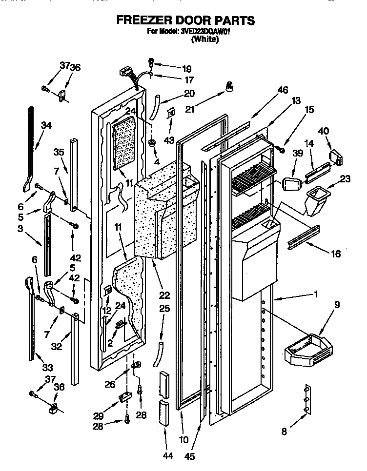 Freezer door