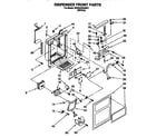 Whirlpool 3VED23DQAW01 dispenser front diagram