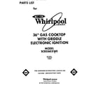 Whirlpool SC8536EXW0 front cover diagram