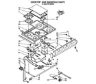 Whirlpool SF5140SRW0 cooktop and manifold diagram