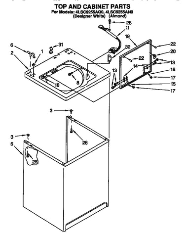 Top and cabinet