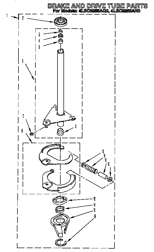 Brake and drive tube
