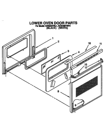 Lower oven door