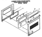 KitchenAid KEBI200YWH2 lower oven door diagram