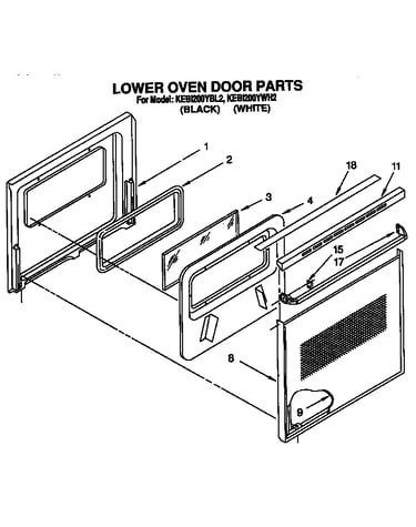 Lower oven door