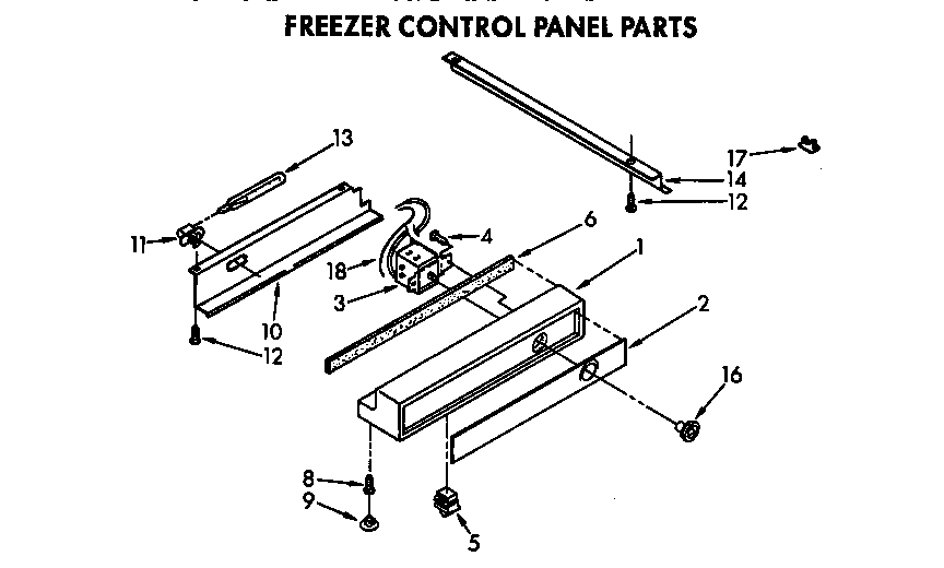 Freezer control panel