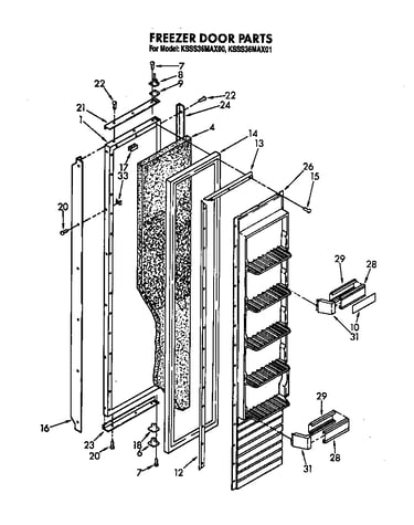 Freezer door