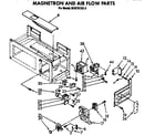 Whirlpool MH6701XX0 magnetron and air flow diagram