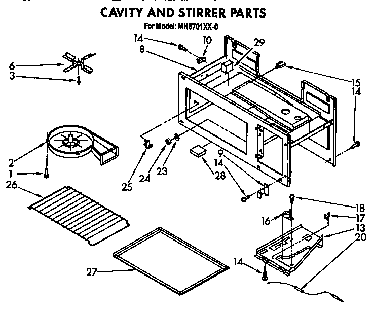Cavity and stirrer