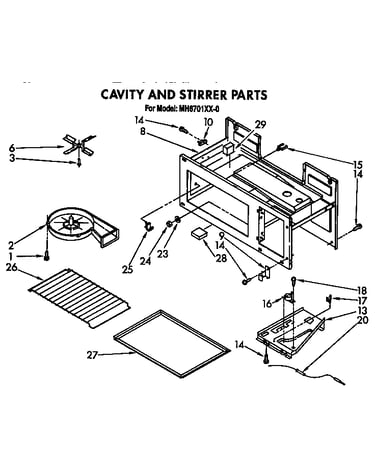 Cavity and stirrer
