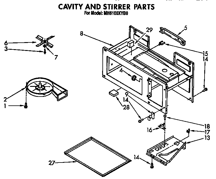 Cavity and stirrer