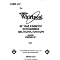 Whirlpool SC8536EXW1 electronic ignition diagram