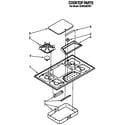 Whirlpool SC8536EXW1 cooktop diagram