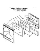 Upper oven door