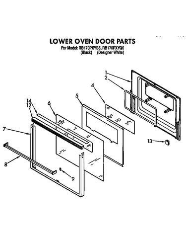 Lower oven door