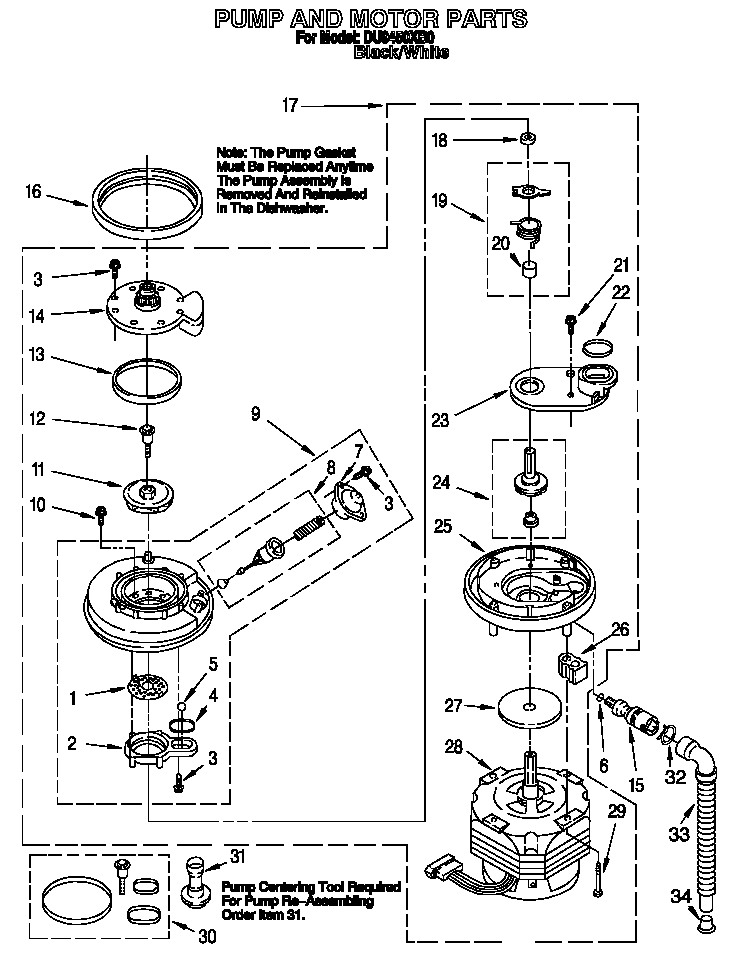 PUMP AND MOTOR