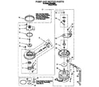 Whirlpool DU9450XB0 pump and motor diagram