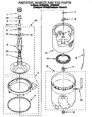 Agitator, basket and tub