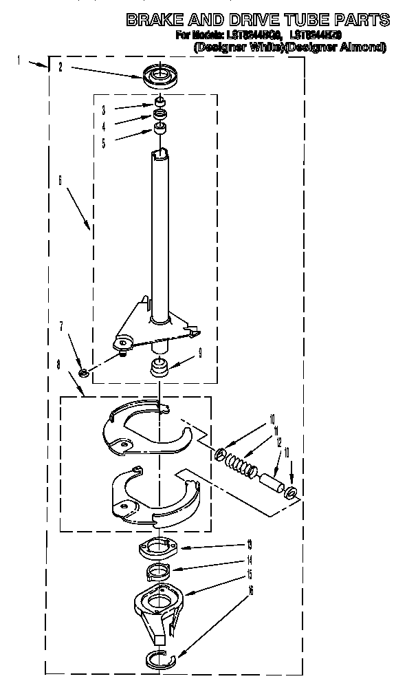 Brake and drive tube