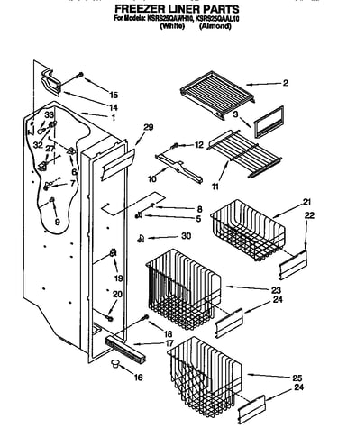 Freezer liner