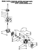 Brake, clutch, gearcase, motor, and pump