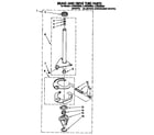 Whirlpool LLR8233BN0 brake and drive tube diagram