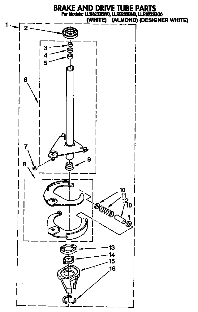 Brake and drive tube