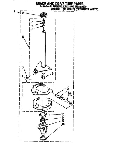Brake and drive tube