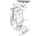 Whirlpool 4YED22PWAW00 refrigerator liner diagram